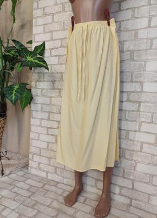 Нова легкая летняя юбка миди с вискозы, по бокам разрезы, размер л-хл4 фото