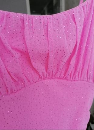 Мини платье barbie розовое с блестками quiz m5 фото