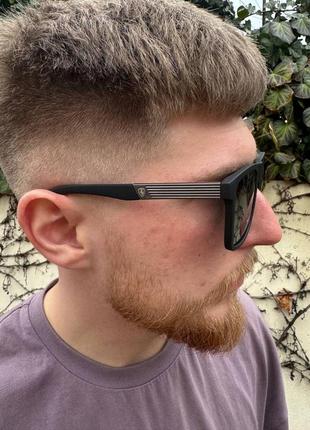 Мужские солнцезащитные очки ferrari черные матовые polarized квадратные антибликовые с поляризацией3 фото