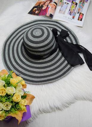 Шляпа шляпка капелюх пляжна в смужку