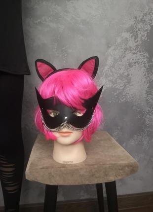 Карнавальный костюм кошка s m маска ушки платье хелоуин хэлоуин косплей маскарад парик5 фото