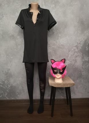 Карнавальний костюм кішка s m маска вушка сукня хеллоуїн геллоуїн косплей маскарад перука