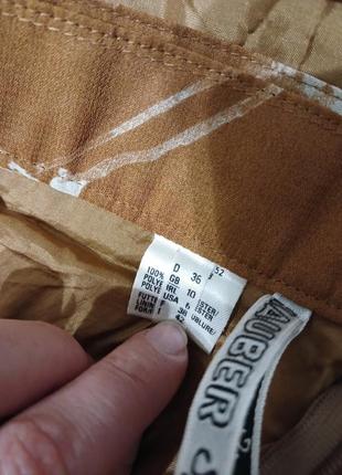 Плиссированная юбка-миди цвета кемел юбка в складки6 фото