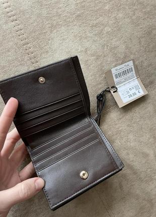 Кожаный кошелек кошелек натуральная кожа massimo dutti3 фото
