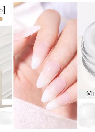 Гель лак для ногтей маникюра фирмы born pretty серия jelly nude gel витражный нежный база топ праймер лампа фрезер1 фото