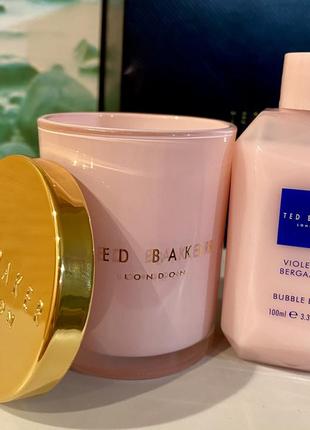 🇬🇧 ted baker london лимитка редкость набор аромасвеча и пена для ванн бергамот и фиалка5 фото