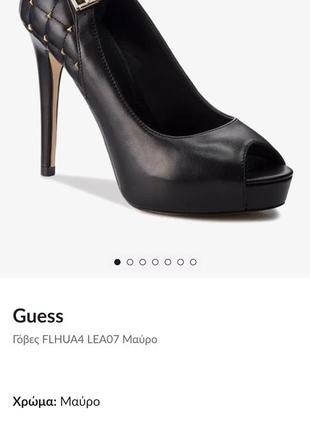 Классические черные туфли guess на каблуке2 фото