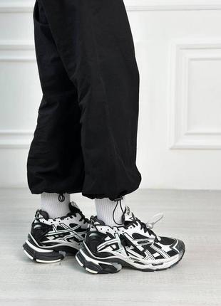 Кроссовки в стиле balenciaga trainer black/white runner sneakers