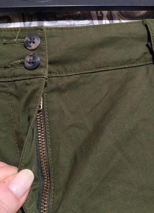 Новые укороченные хлопковые коттоновые штаны, брюки чинос, большой размер, next.4 фото