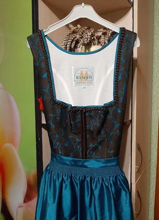 Баварское винтажное платье дырнь октоберфест с фартуком2 фото