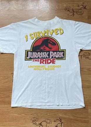 Вінтажна футболка / мерч jurassic park 1996 universal studio