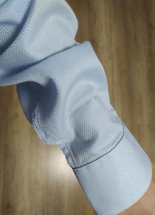 Базовая прямая хлопковая голубая рубашка от primark/рубашка с мужского плеча4 фото