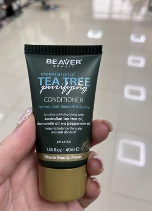 Укрепляющий кондиционер для волос с маслом чайного дерева beaver conditioner tea tree3 фото