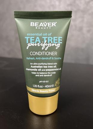 Укрепляющий кондиционер для волос с маслом чайного дерева beaver conditioner tea tree