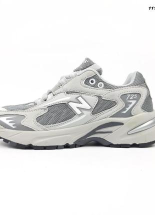 New balance 725 серые кроссовки мужские кожаные отменное качество кеды весенние демисезонные низкие кожа осенние кожа сетка лёгкие28 баланс