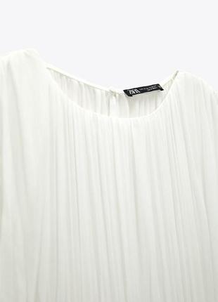 Платье из плиссированной ткани zara размер м новое с биркой, оригинал7 фото