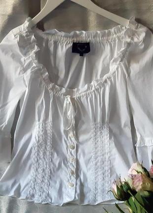 ✅✅✅ невесомая нежная брендовая белая блузка escada1 фото