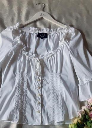 ✅✅✅ невесомая нежная брендовая белая блузка escada4 фото