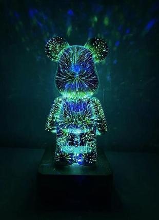 Ночник мишка фейерверк bearbrick2 фото