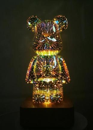 Ночник мишка фейерверк bearbrick3 фото