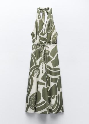 Платье с абстрактным рисунком zara s