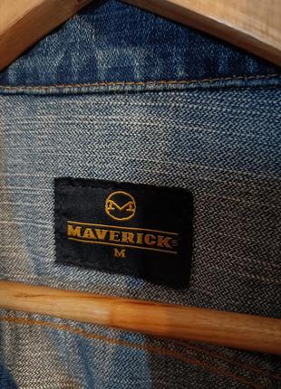 Джинсовая куртка пиджак винтаж джинсовка vintage maverick3 фото