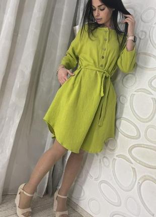 Стильное муслиновое платье4 фото