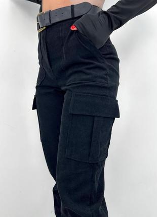 Жіночі вельветові брюки карго2 фото