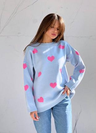 Бомбезный свитер “сердечко” хлопок6 фото
