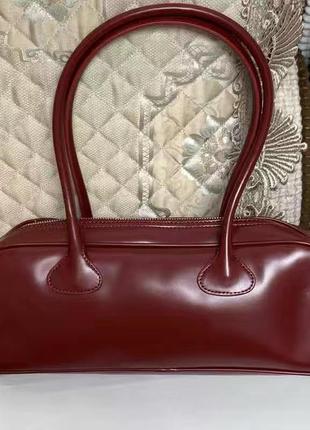 Бордовая сумка burgundy4 фото