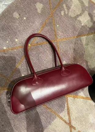 Бордовая сумка burgundy