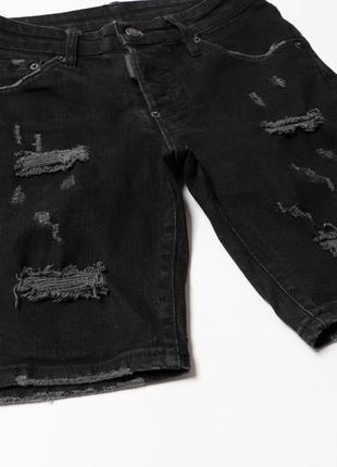 Dsquared2 distressed logo-patch denim shorts чоловічі шорти2 фото