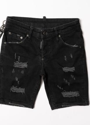 Dsquared2 distressed logo-patch denim shorts чоловічі шорти1 фото