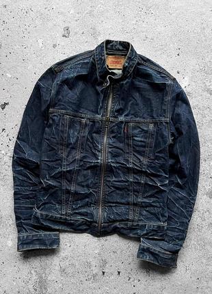 Levi’s vintage 90s women’s blue full zip denim jacket pockets logo женская, винтажная джинсовка, джинсовая куртка