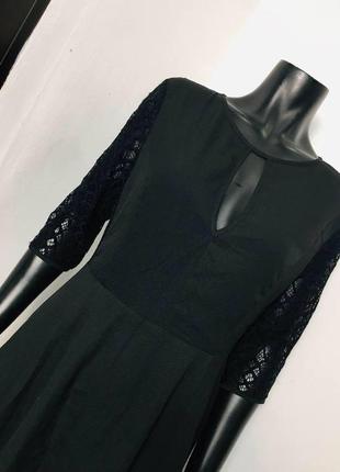 Чорне плаття з мереживом boohoo9 фото