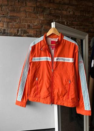 Esprit sports 90’s women’s vintage 68 orange full zip long sleeve jacket женская, винтажная куртка