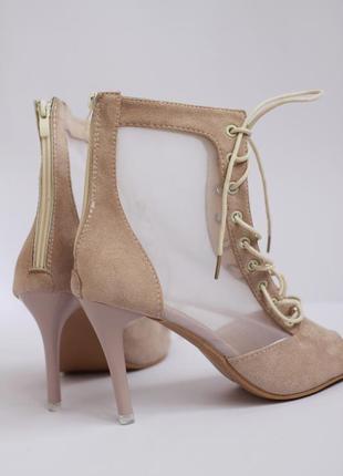 Светлая обувь для танцев high heels хилс