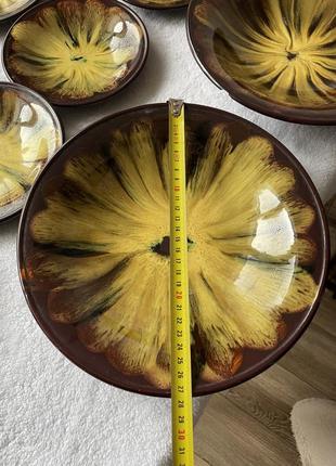 Набор 14 шт тарелки « тыква»,комплект 2 большие 10 десертных3 фото