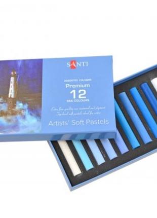 Пастель сухая художественная sea colours 12 цветов santi