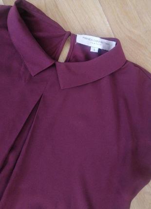 Блуза женская с воротником  фиолетового цвета4 фото