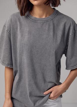 Жіноча футболка oversize у техніці тай-дай