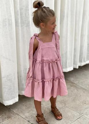 Сарафан sundress из льна с воланами и бретельками (производитель miocaroua)