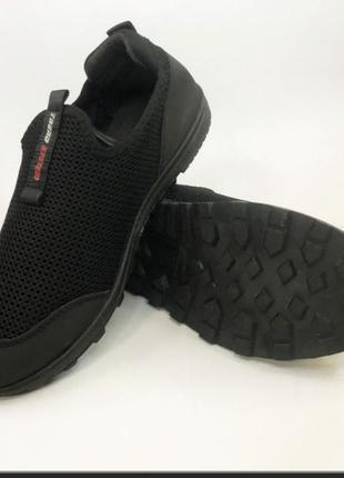 Кросівки літні сітка чорні мокасини3 фото
