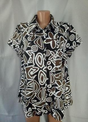 Стильный легкий жакет, блуза, лён/коттон, большой размер  №2bp2 фото