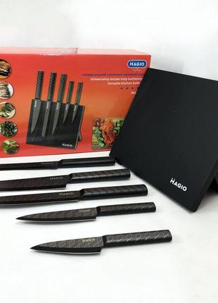 Универсальный кухонный ножевой набор magio mg-1096 5 шт5 фото