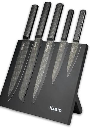 Универсальный кухонный ножевой набор magio mg-1096 5 шт4 фото