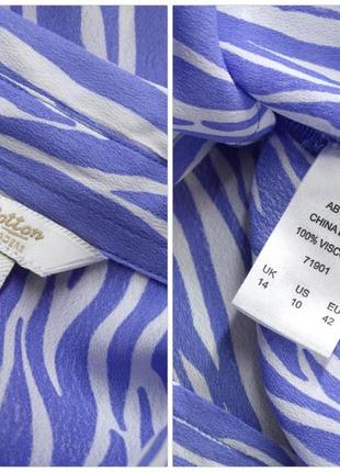 Брендовая вискозная рубашка, блузка "cotton traders" с принтом. размер uk14/eur42.8 фото