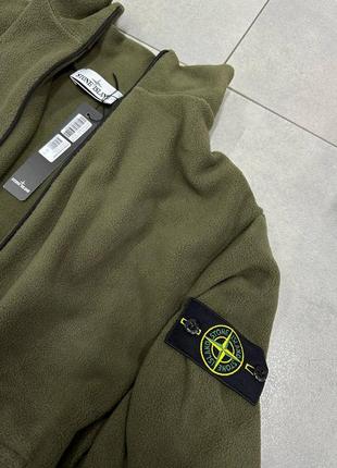 Флисовая кофта stone island хаки2 фото