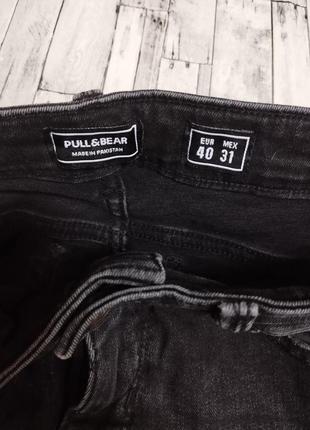 Мужские рваные  джинсы pull&bear4 фото