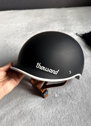 Шлем в стиле ретро thousand large чёрный матовый1 фото